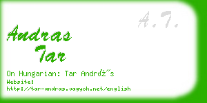 andras tar business card